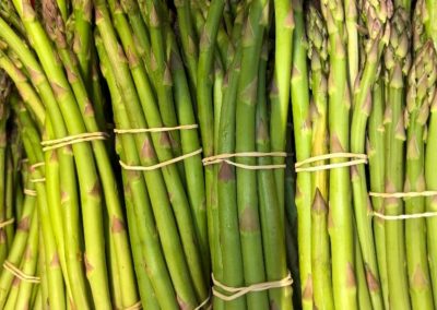 Stalks of fresh green asparagus.
